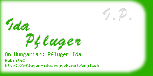 ida pfluger business card